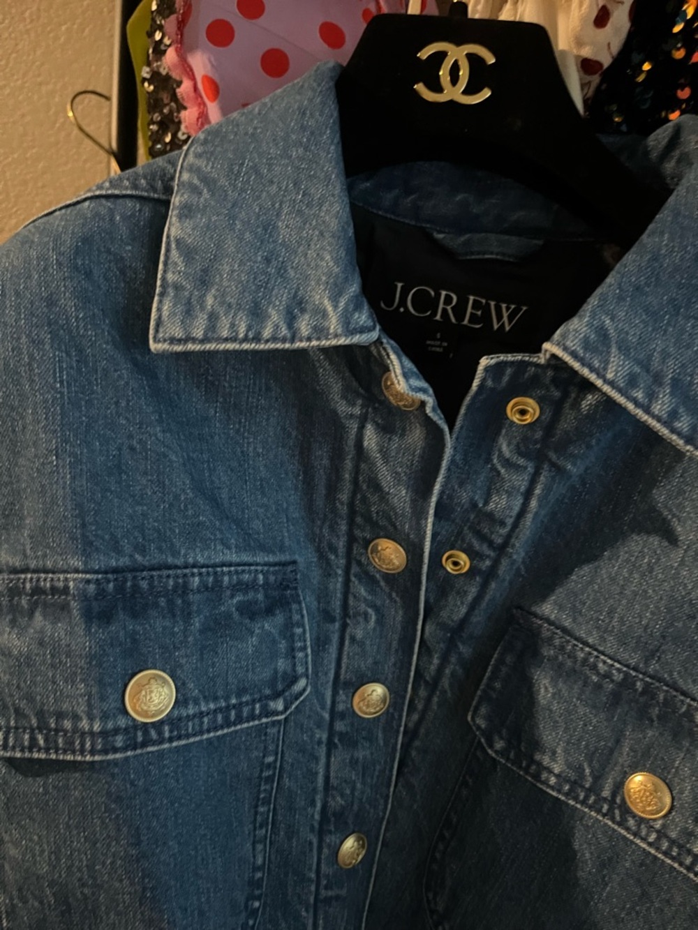 J.Crew Classic Blue Denim Jacket Cropped - size small - Picture 7 of 9